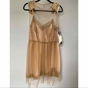 Rodarte for Target slip dress with mesh overlay